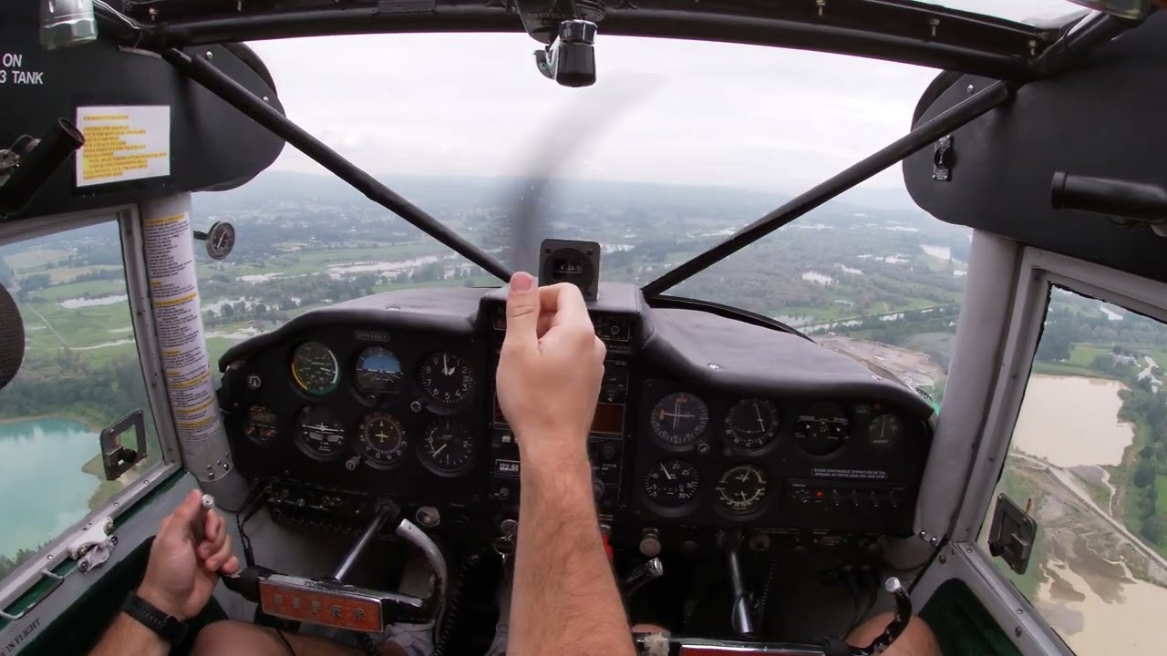 #3-Piper Pacer tailwheel, tail up take offs and a landing.