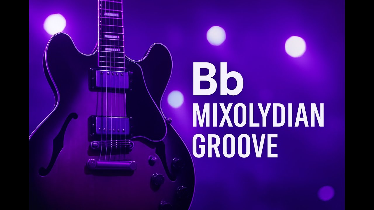 Bb Mixolydian Guitar Backing Track | Smooth Groove Jam Track for Modal Soloing & Practice