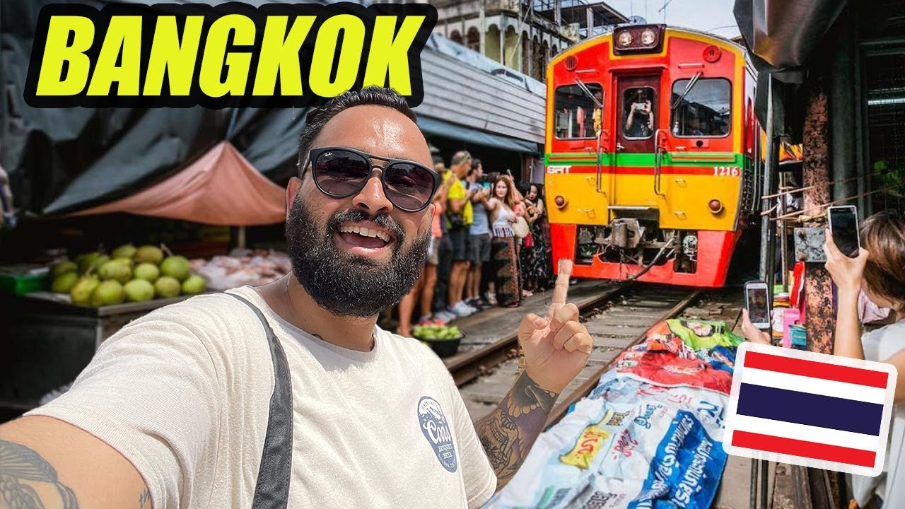 Железнодорожный рынок Меклонг в Бангкоке, Таиланд 🇹🇭 *САМЫЙ ОПАСНЫЙ РЫНОК*