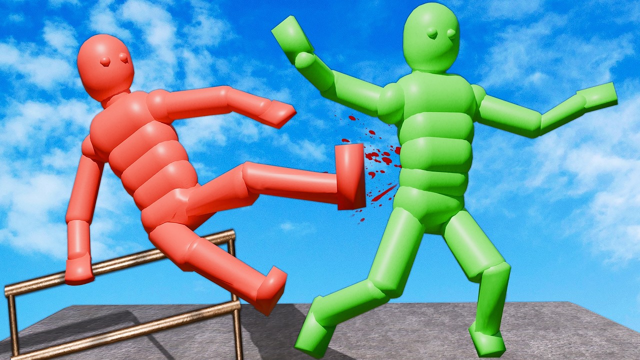 Динамичные ИИ сражаются друг с другом в реалистичных подборках! #3 (с активной физикой &laquo;тряпичной...