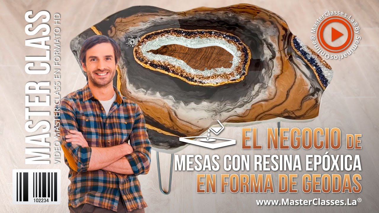 El Negocio de Mesas con Resina Ep&oacute;xica en Forma de Geodas - Piezas &uacute;nicas y genuinas.