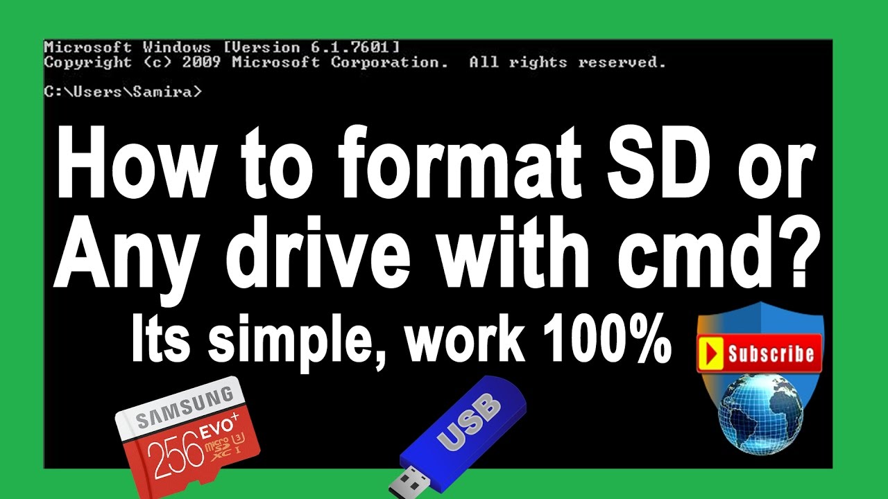 How to format a memory card with cmd | Repair with dos command [The best method for 2018]