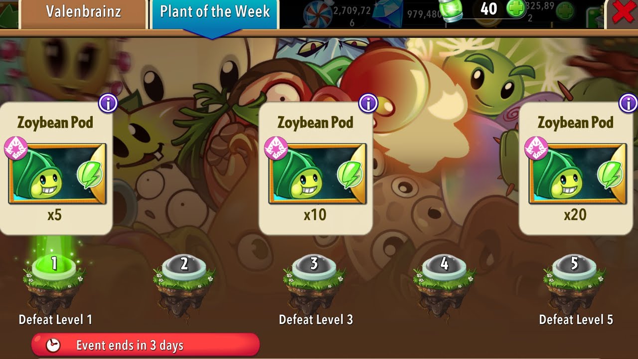 PLANT OF THE WEEK ‼️|ZOYBEAN BOD ‼️| Plnts vs Zombies 2 