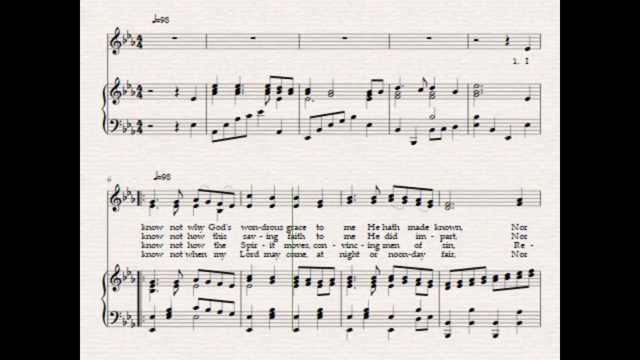 I Know Whom I Have Believed I Piano Accompaniment I Lyrics & Notes