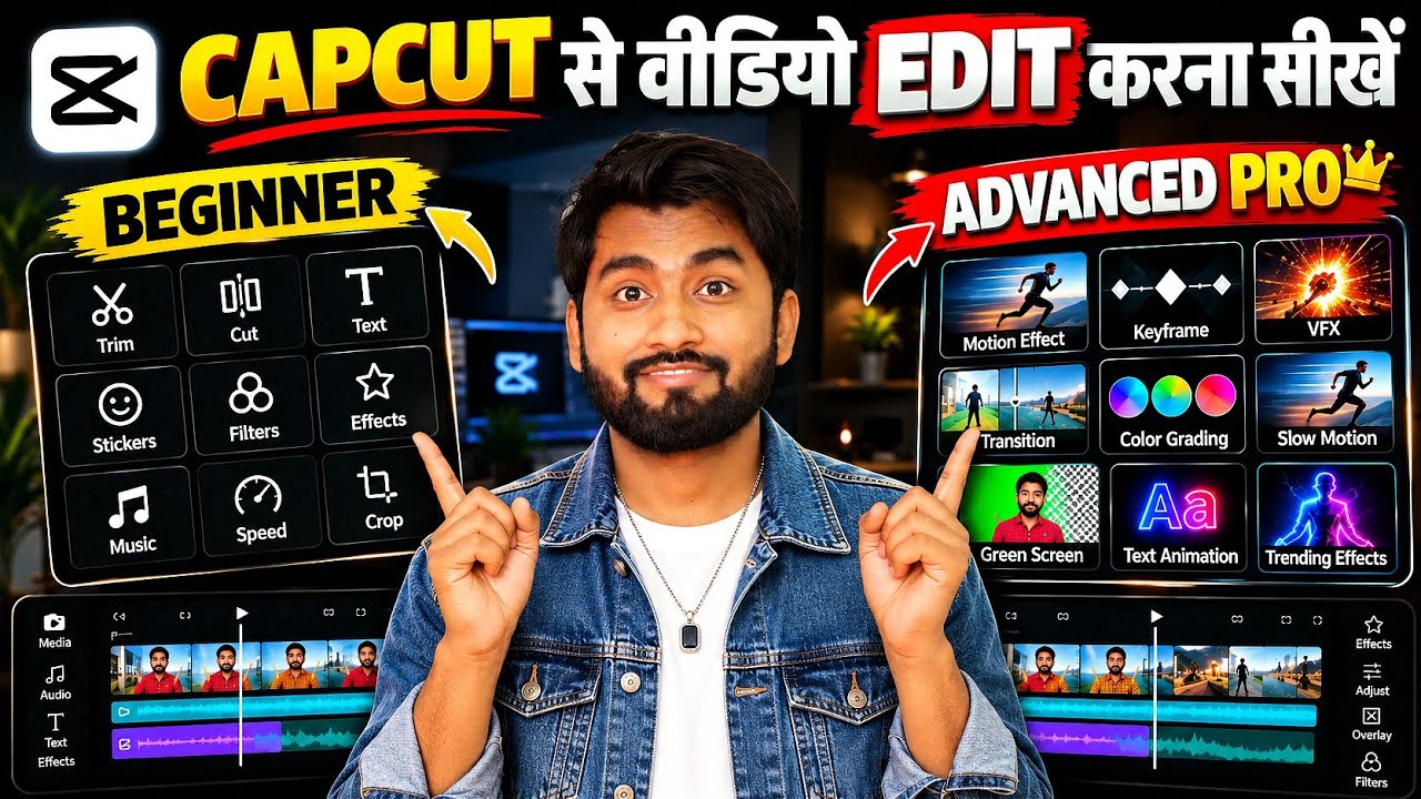 Capcut Video Editing Full Course 🔥(Beginner to Advanced) | capcut video editing kaise kare | pro 