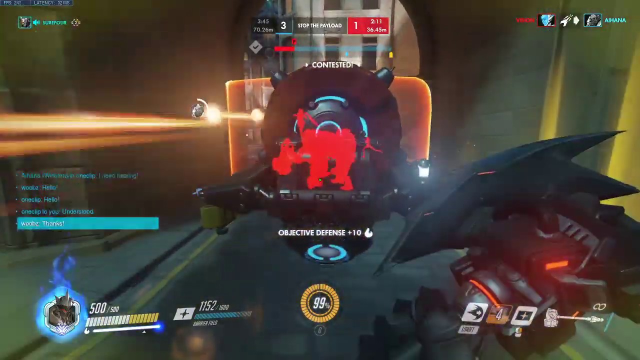 SUREFOUR TOP 500 REINHARDT GAMEPLAY! [ OVERWATCH SEASON 21 TOP 500 ]
