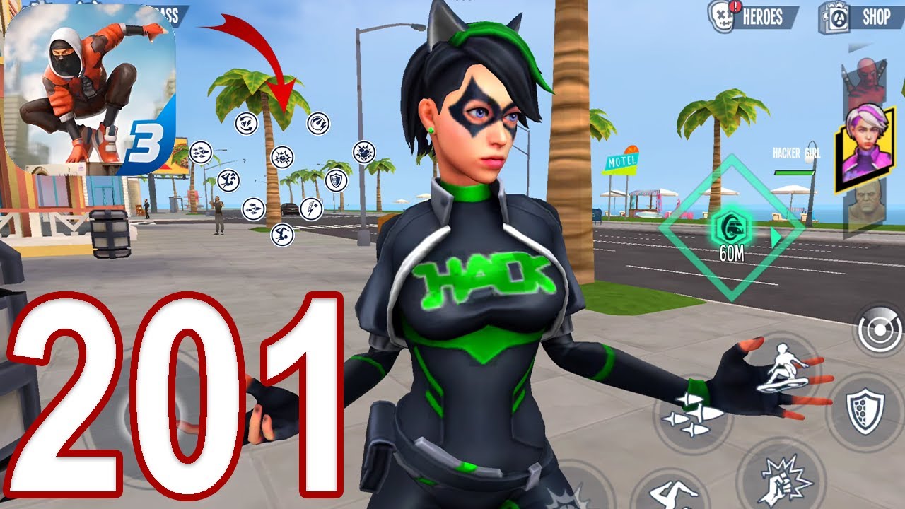Spider Fighter 3 - Gameplay Walkthrough Part 201 - Hacker Girl Black Cat Skin Max Out (iOS, Android)