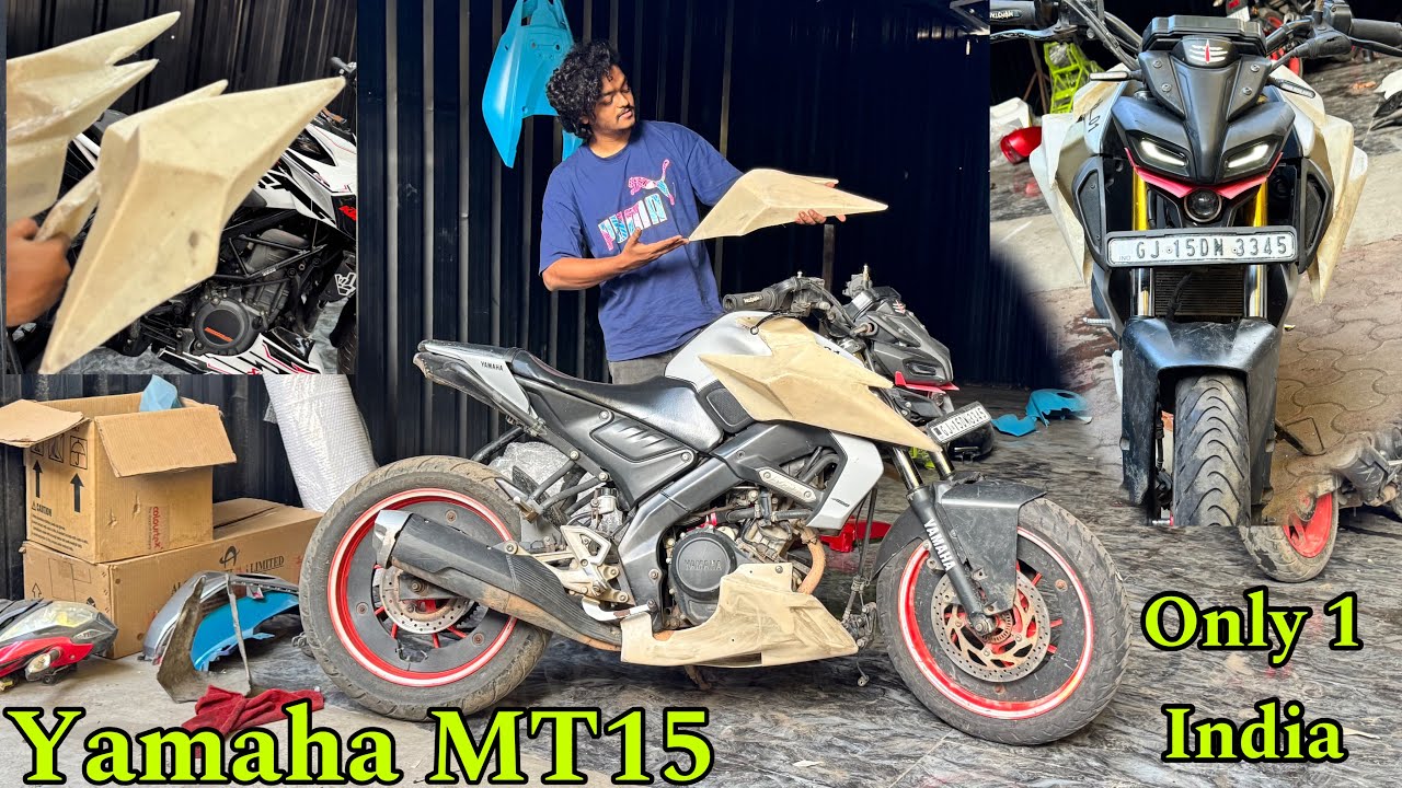 Yamaha Mt15 with wide kit and underbelly only one in india