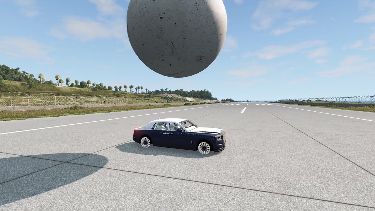 1000 Ton Ball vs Cars &ndash; BeamNG.Drive