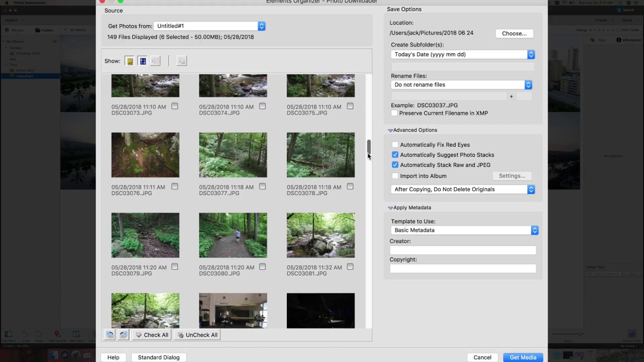 Photoshop Elements Importing Pictures