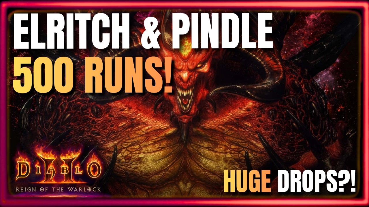 500 PINDLE RUNS! 3 HUGE DROPS! (D2R LADDER SERIES EP. 2)