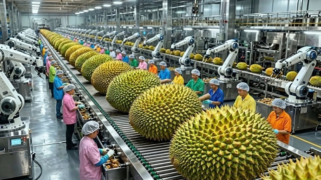 Inside a Modern Dried Durian Factory: From Orchard to Supermarket (The Whole Process)