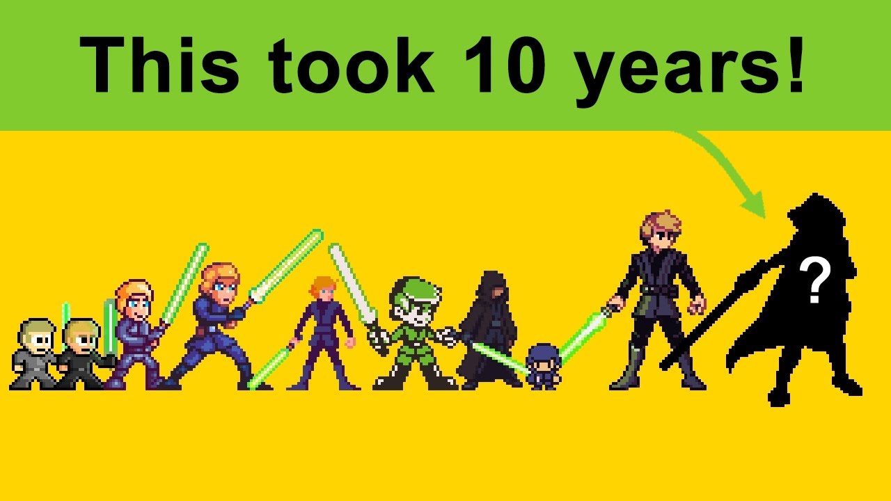 Remaking the same pixel art every year, for 10 years!