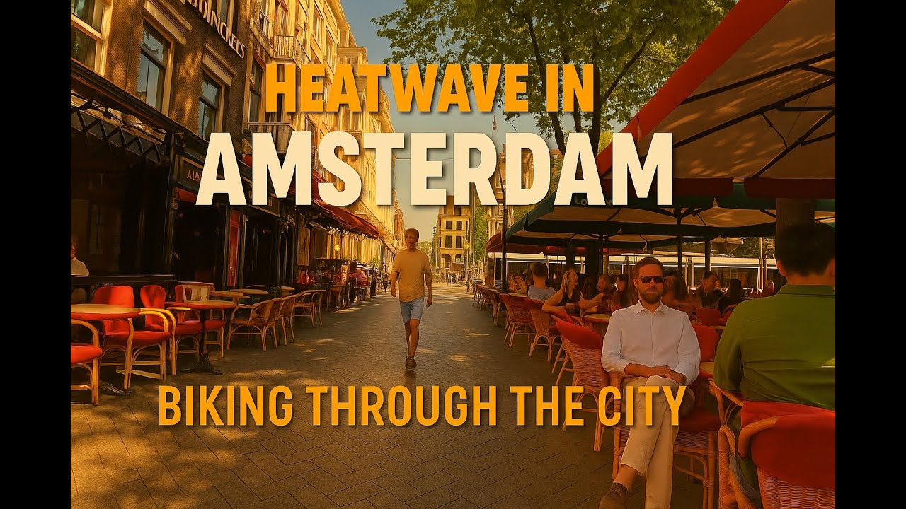 Heatwave in Amsterdam - Biking Through the City