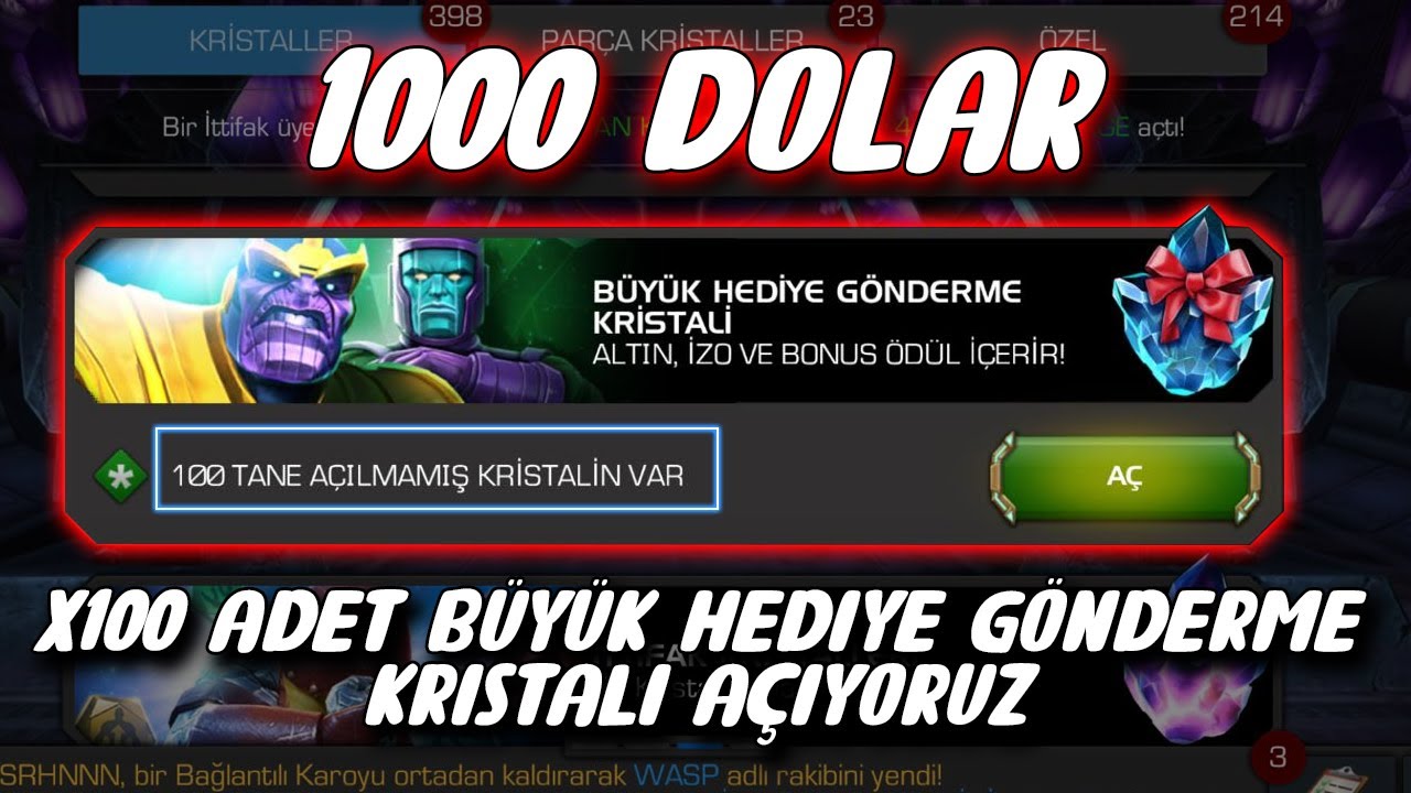 1000 DOLARLIK DEV KRİSTAL AÇILIŞI - MARVEL ŞAMPİYONLAR TURNUVASI