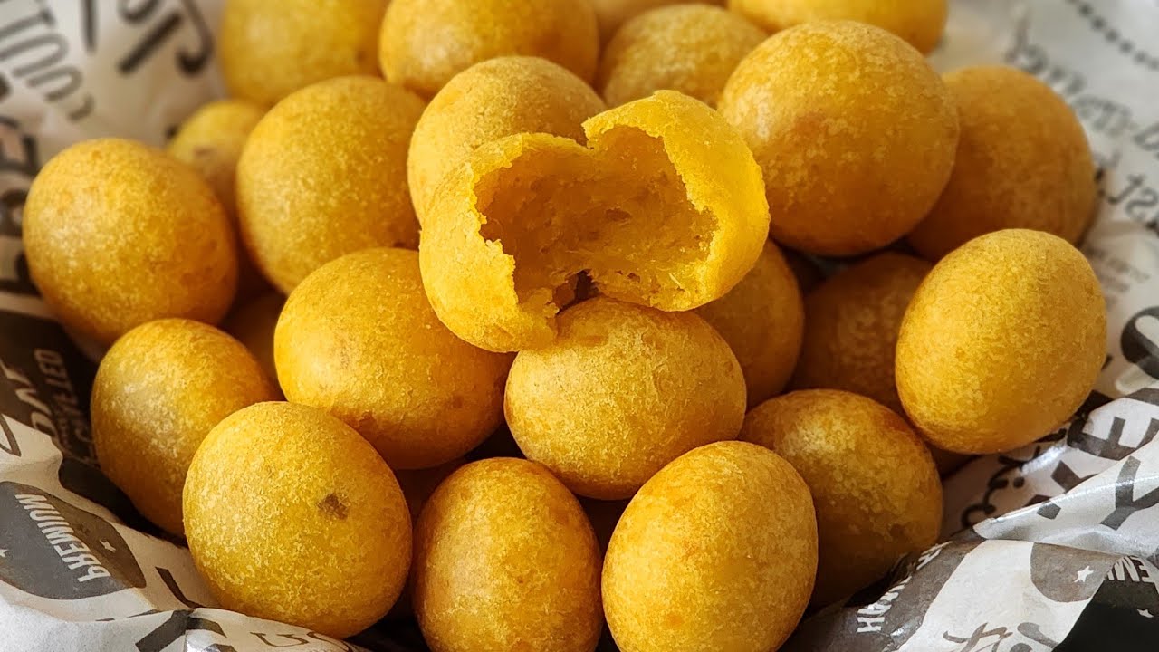 Gak bisa berhenti ngunyah jajanan ini. Resep bola-bola ubi kopong tanpa pengembang / baking powder