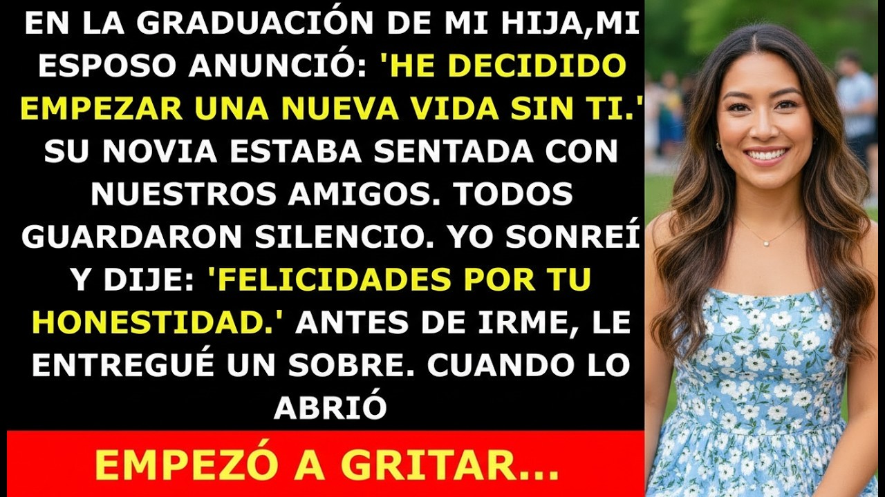 Mi Esposo Anunció Que Me Dejaría En La Graduación De Nuestra Hija, Pero Empezó A Gritar Cuando Yo...