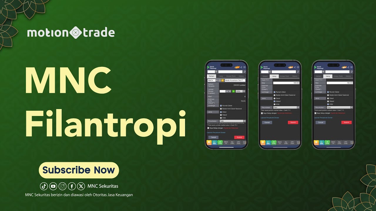 MNC Filantropi di MotionTrade | Zakat, Infak, Wakaf