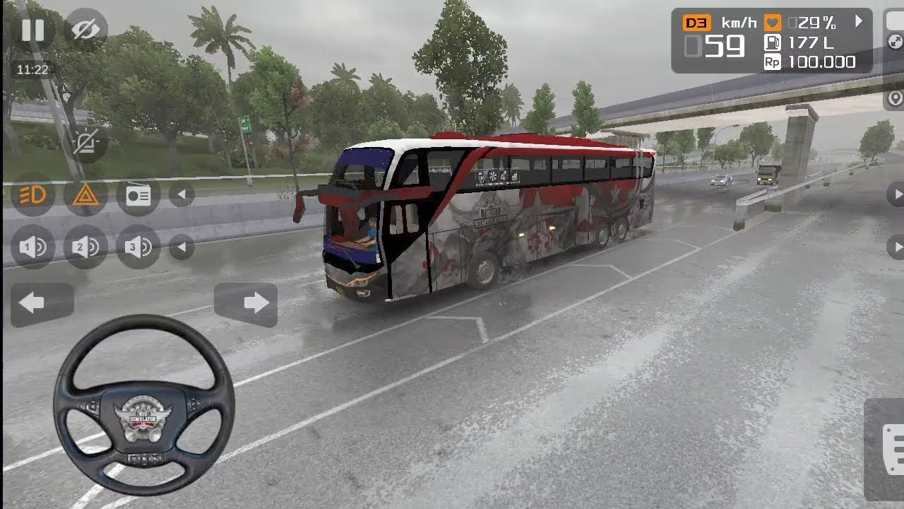 Business trip with bus driver and passenger bus Simulator Indonesia full video 
