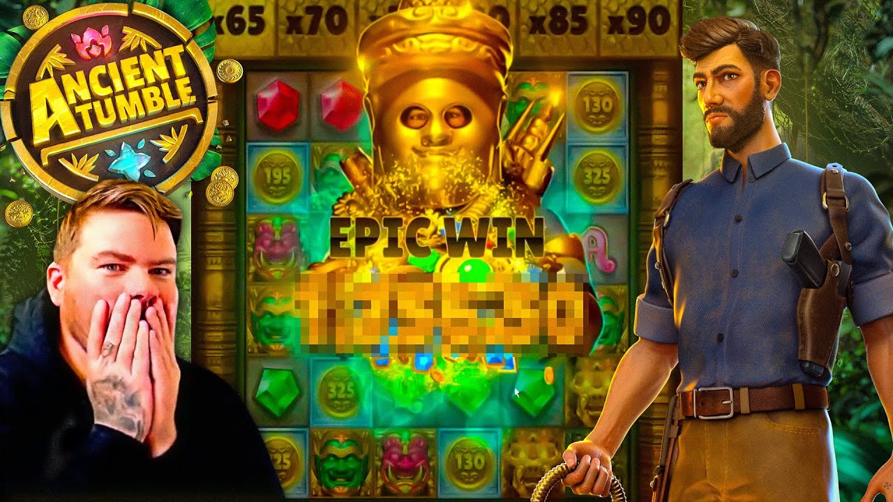 Ancient Tumble СУПЕР БЕСПЛАТНЫЕ ВРАЩЕНИЯ!! Наш самый крупный выигрыш в этом слоте!!
