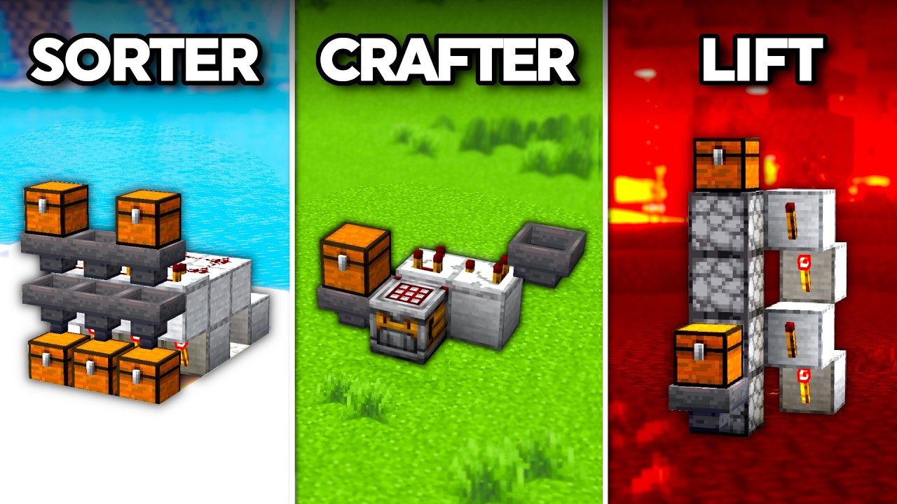 10 EASY REDSTONE BUILDS you can make in JUST 1 MINUTE! (Minecraft 1.21.11)