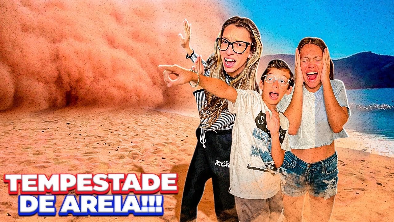 TEMPESTADE DE AREIA NA PRAIA COM FAMÍLIA MARIA CLARA E JP E CANAL DA TÓIA I FAMILYFUN5 NA ESTRADA