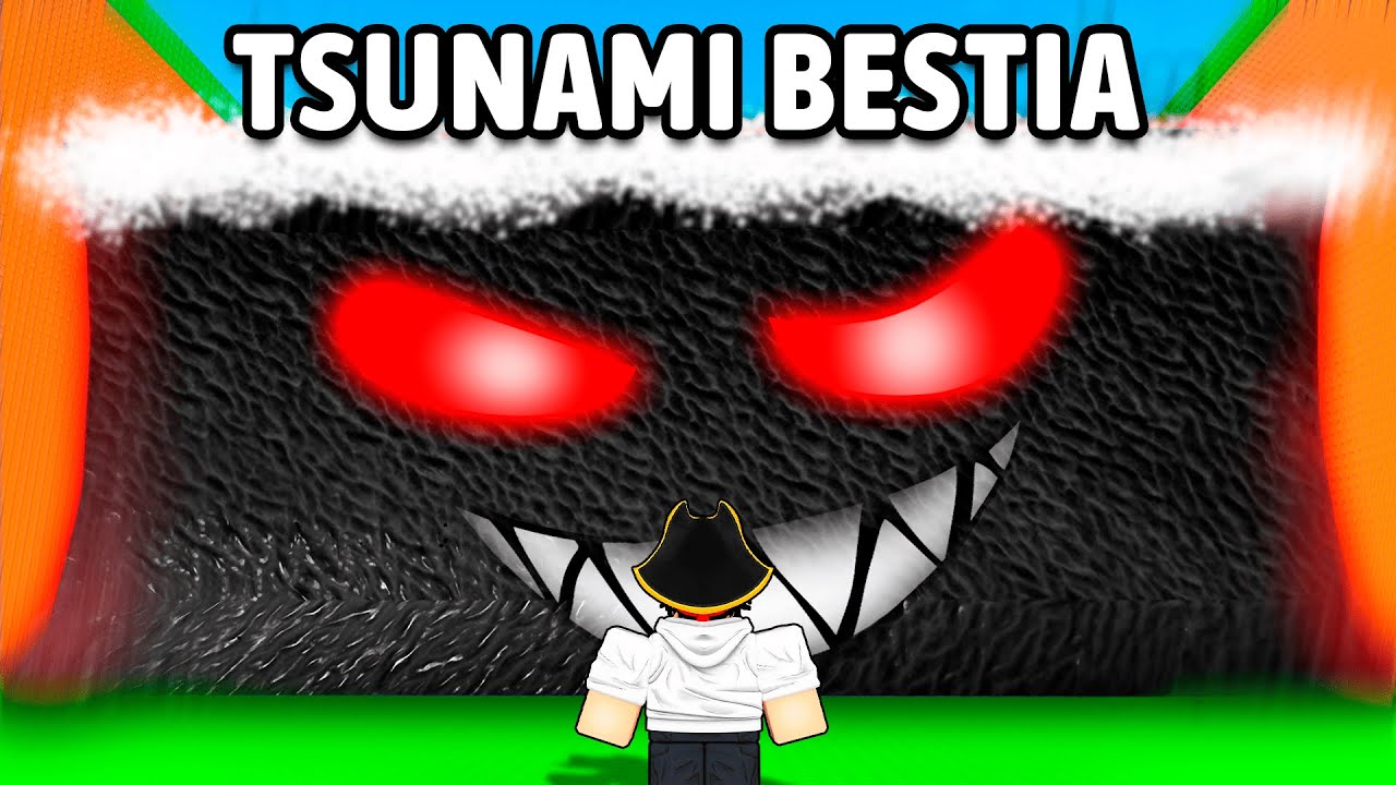 ME ENFRENTÉ al TSUNAMI BESTIA en ESCAPA DEL TSUNAMI POR BRAINROTS 🤯