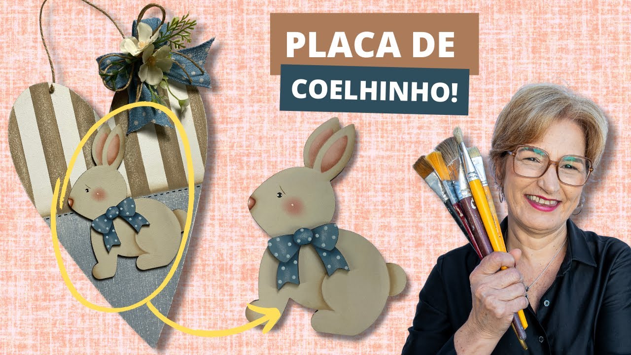 Aprenda a Pintar um COELHO de MDF no ESTILO COUNTRY!