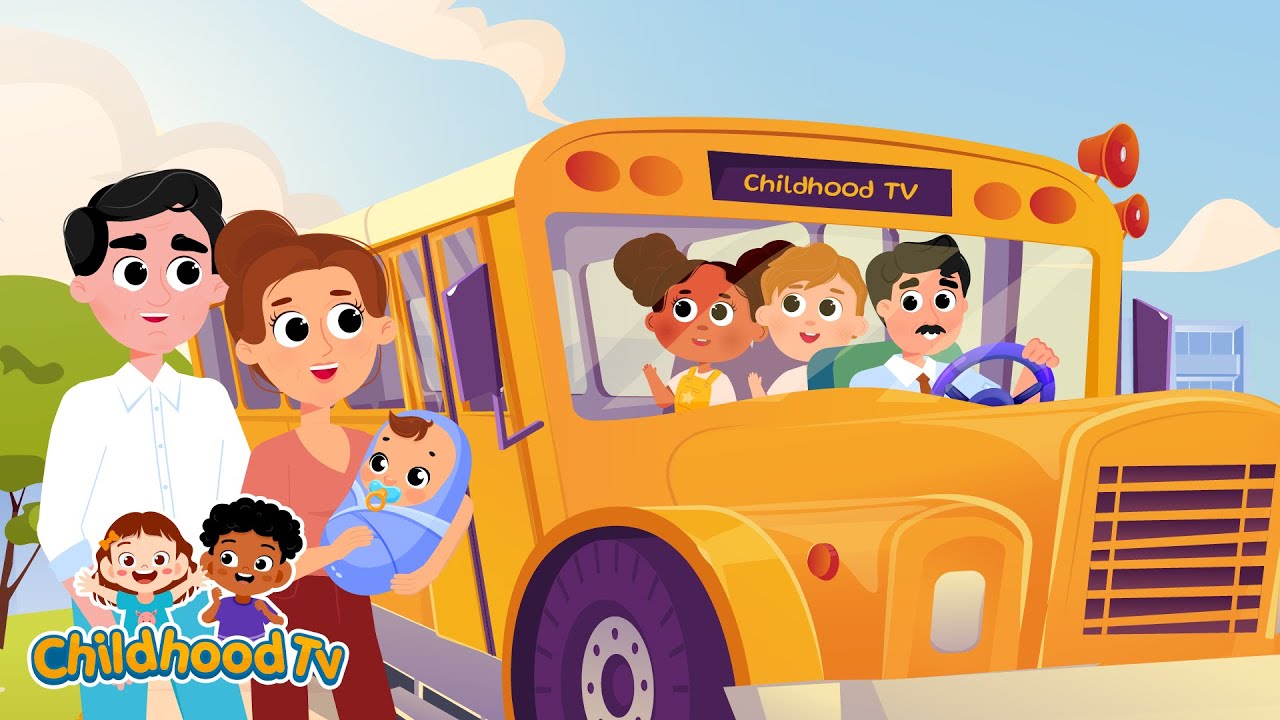 Wheels on the Bus | Nursery Rhymes & Kids Songs | ChildhoodTV