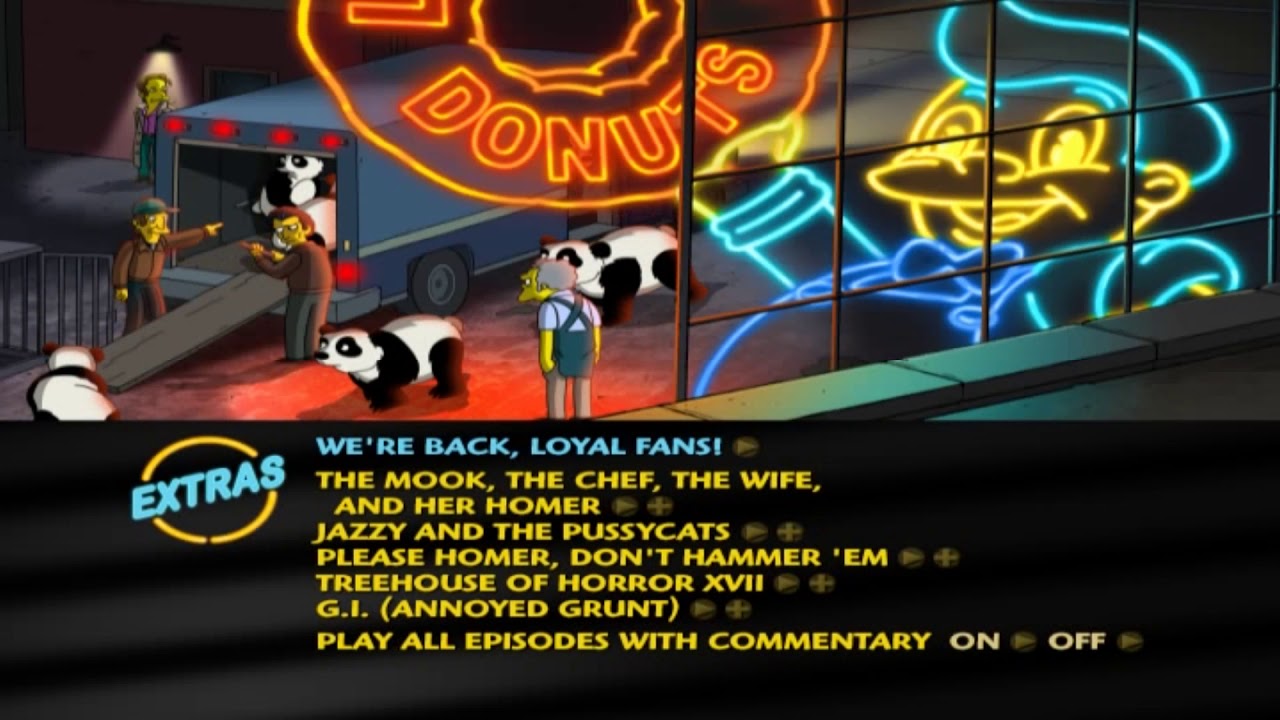 The Simpsons Season 18 Disc 01 DVD Menu
