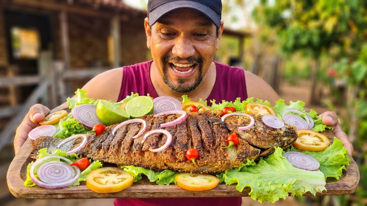 Nunca comi tilápia assim… no disco de arado 😱😋🔥