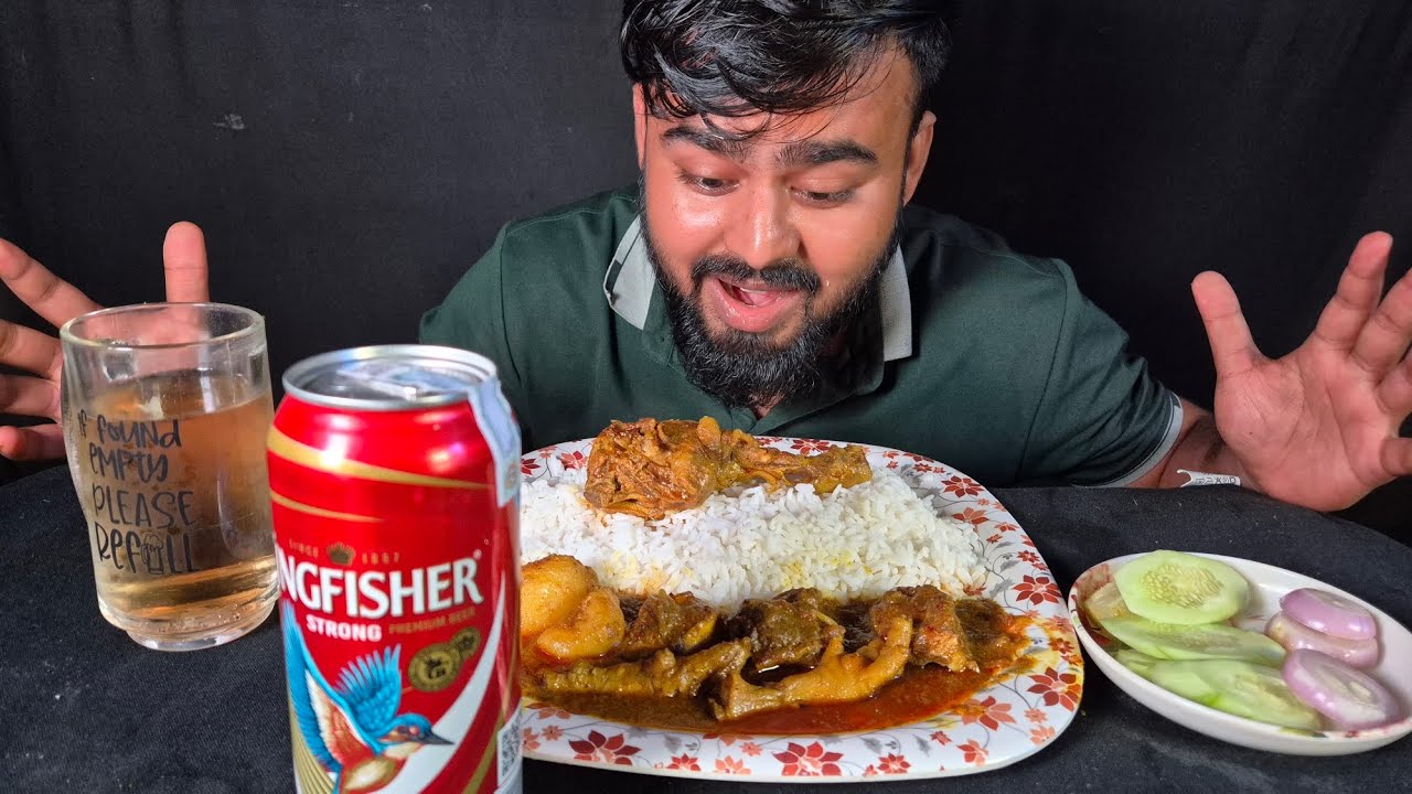 Chicken rice with bear 😉   #youtube ##viralvideo  #kolkatavlog #kingfisher #drinkingwater #subscribe