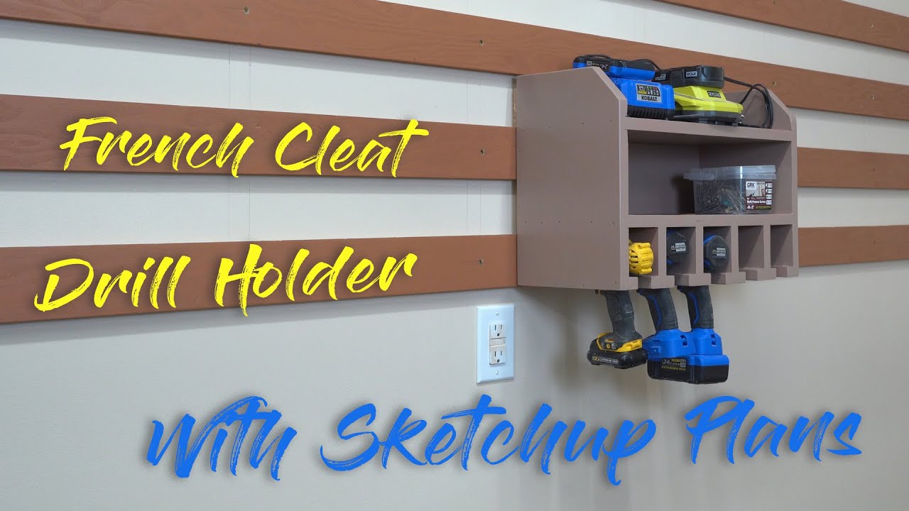 French Cleat Drill Holder and Charging Station