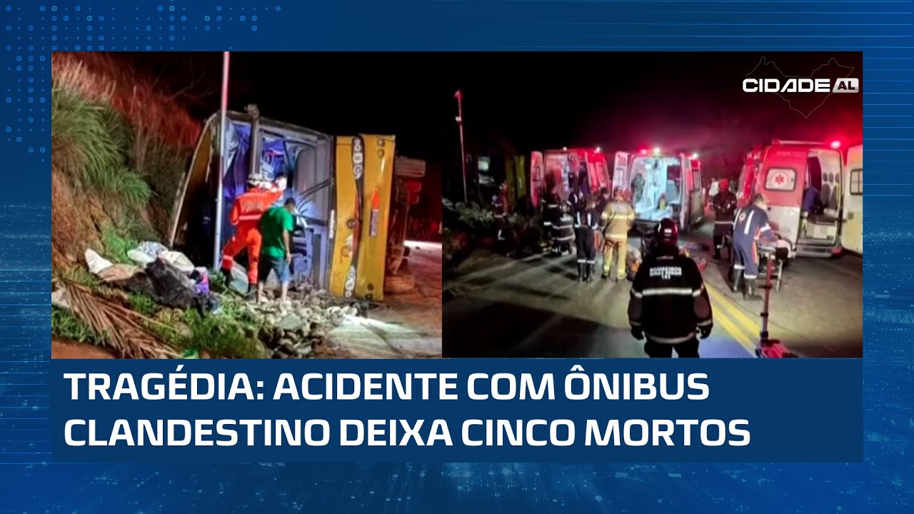 ANTT confirma: ônibus que saiu de Arapiraca clandestino; acidente em MG deixa cinco mortos