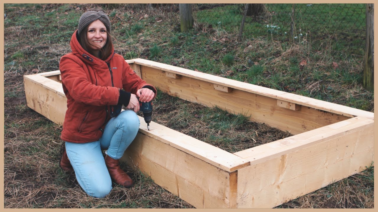 Hochbeet aus Holz selber bauen 💪 Einfache Bauanleitung