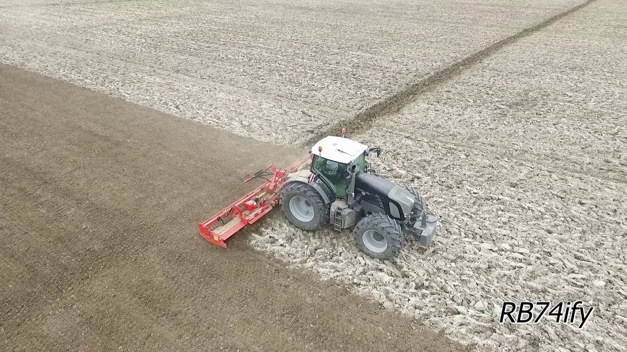 RICE FIELDS POWER HARROWING 2016 - FENDT 936 Black Beauty & MASCHIO Jumbo Rapido Plus 8000