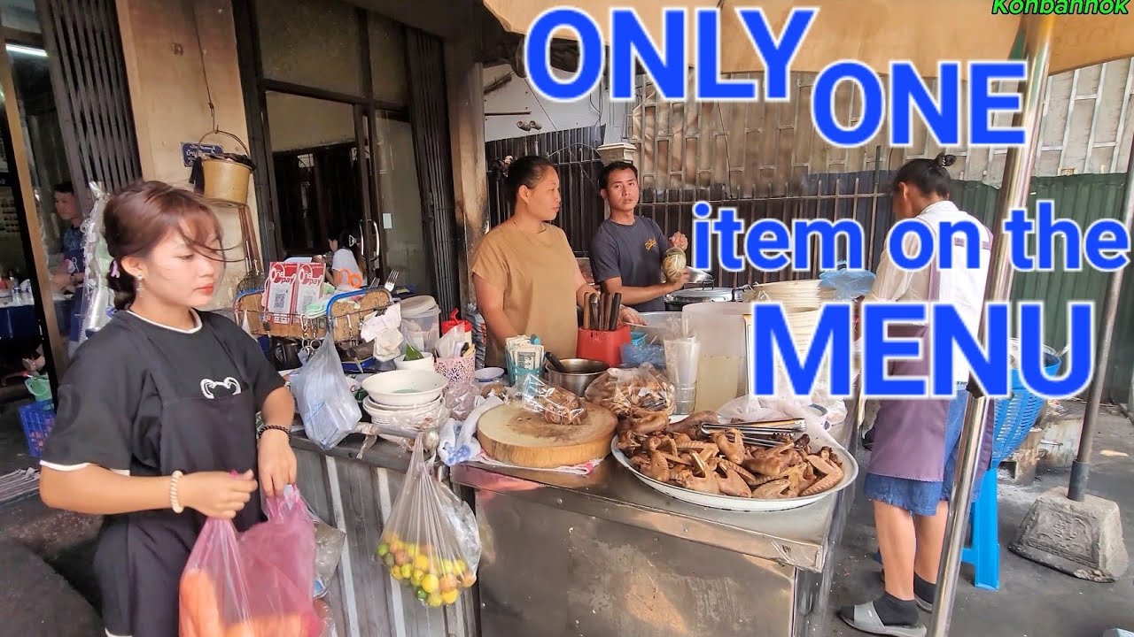 A popular Lao chicken noodle soup restaurant in Vientiane, LAOS