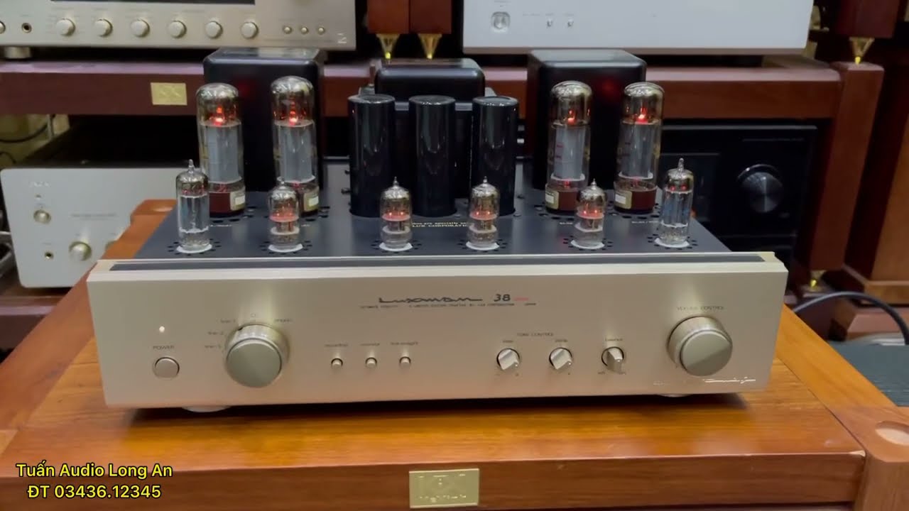 Chi tiết Amply Đèn Luxman 38Signature tuyệt đẹp, bóng zin máy. Ghép JBL , Tannoy hết ý
