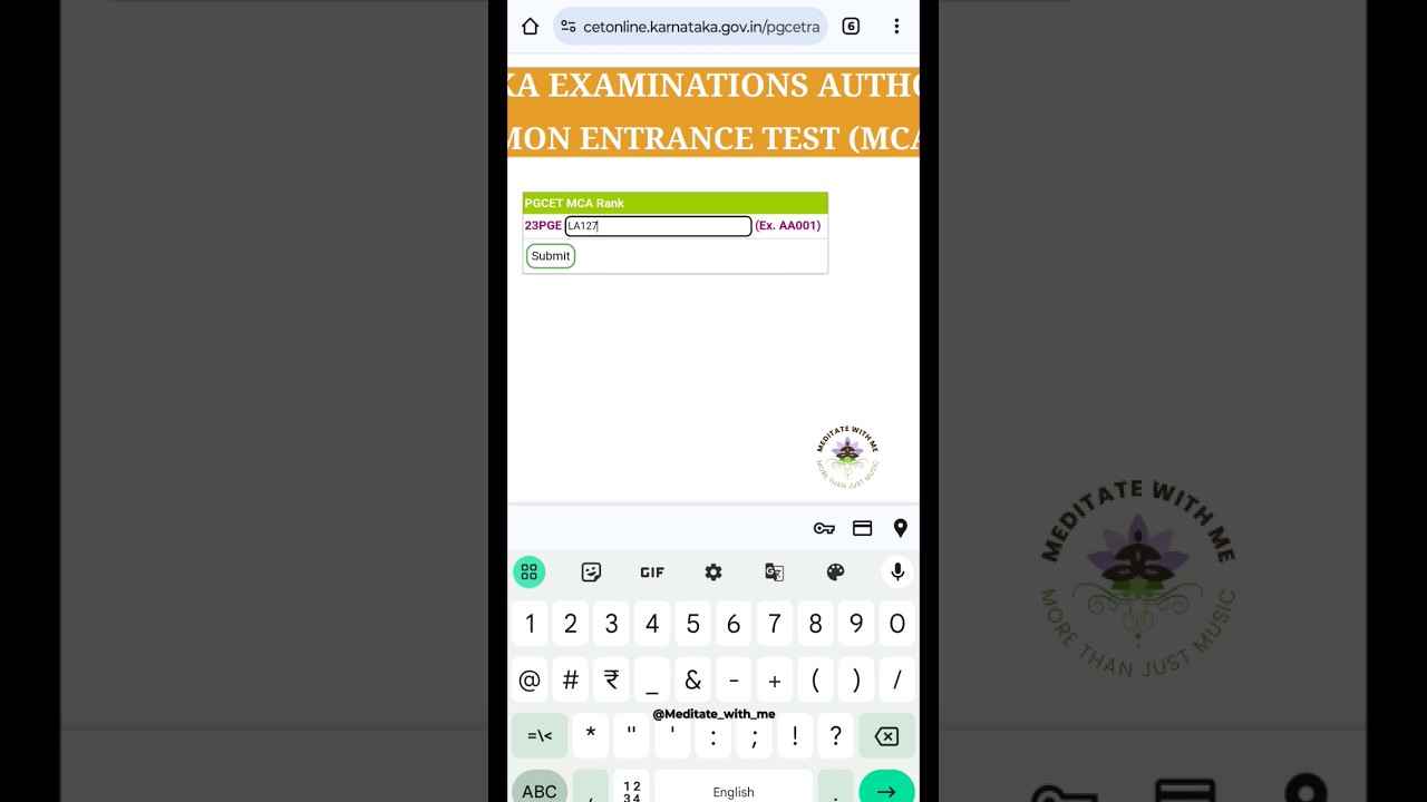 Pgcet 2023 Result | Below 100 Rank✨🥹 #pgcet 2023 #result