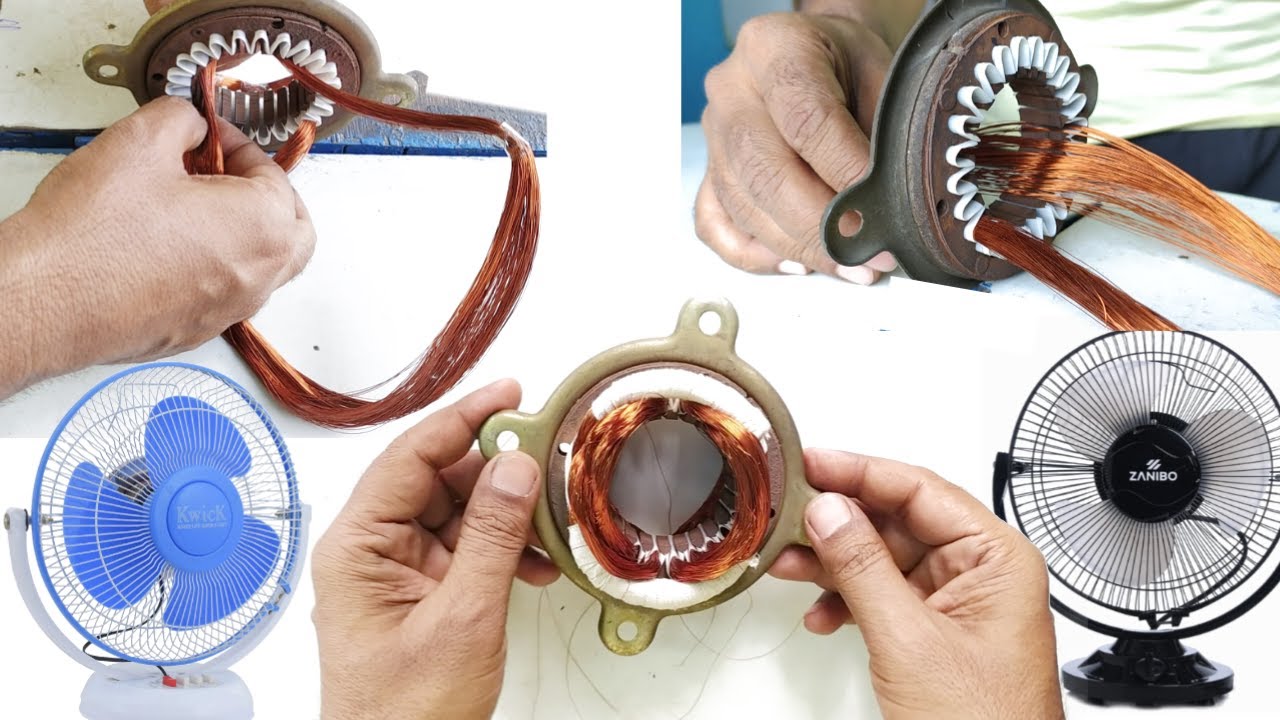 AP Fan Motor Winding with Aluminium Wire and Copper Wire Winding data // Table Fan Coil Winding