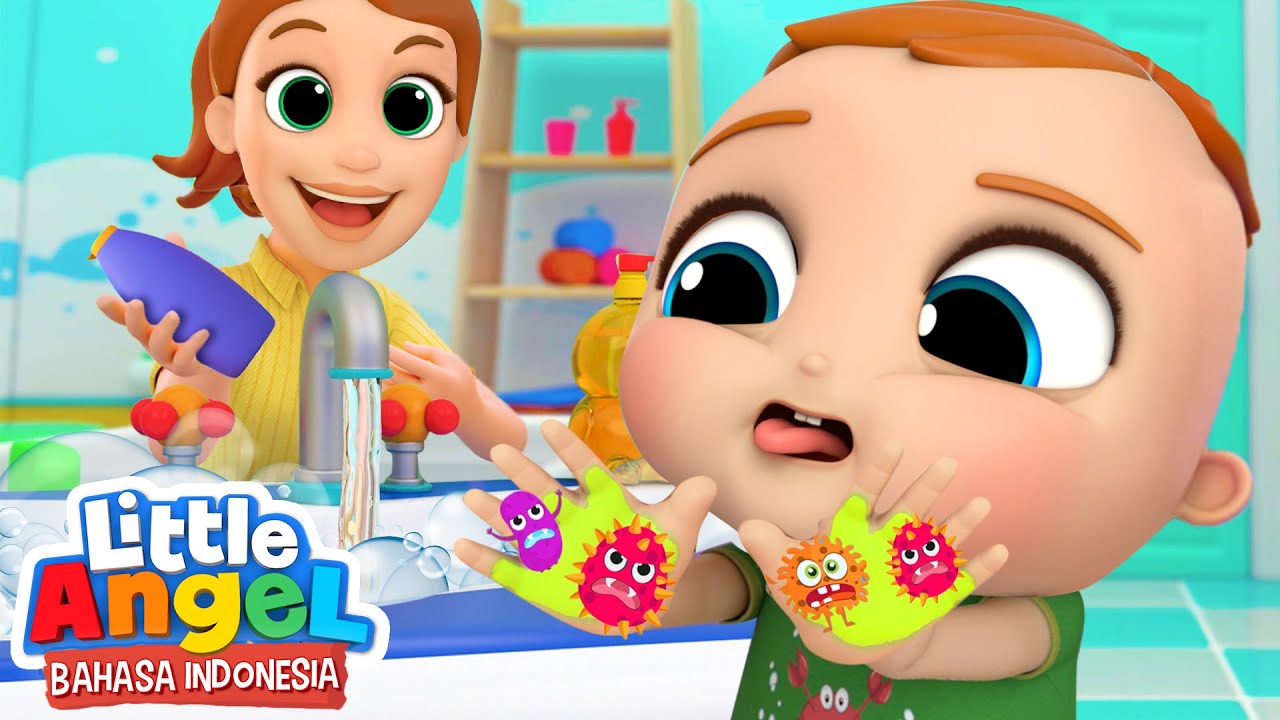 Cuci Tanganmu Bayi John, Supaya Sehat! 💦Lagu Anak | Little Angel Bahasa Indonesia
