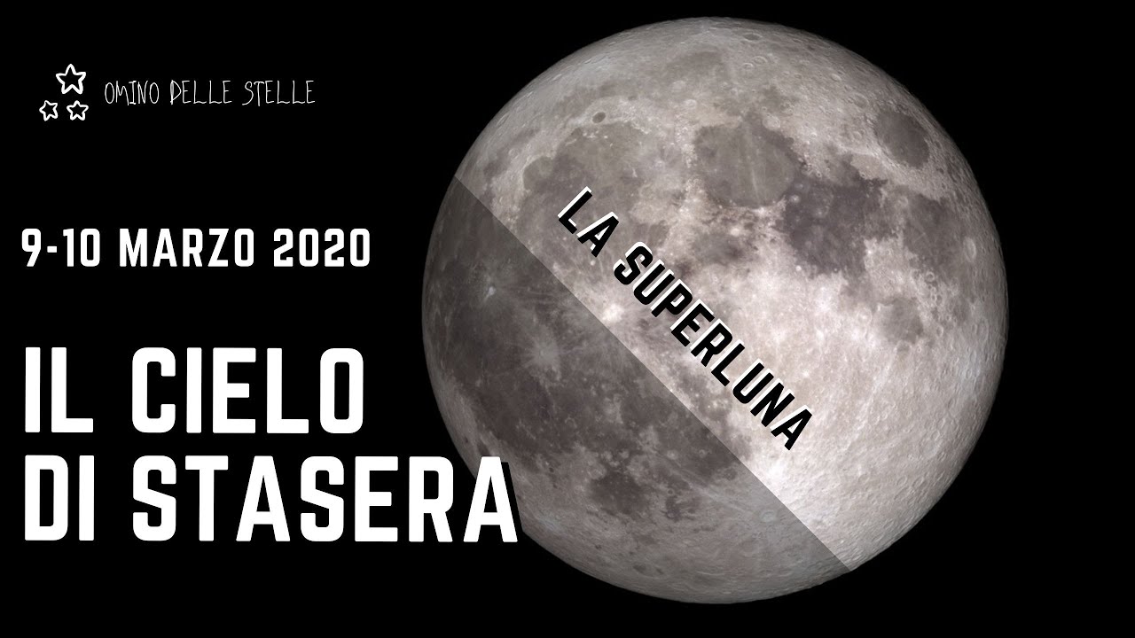 Cos'&egrave; la SuperLuna e Le Dimensioni Apparenti della Luna - 9 Marzo 2020