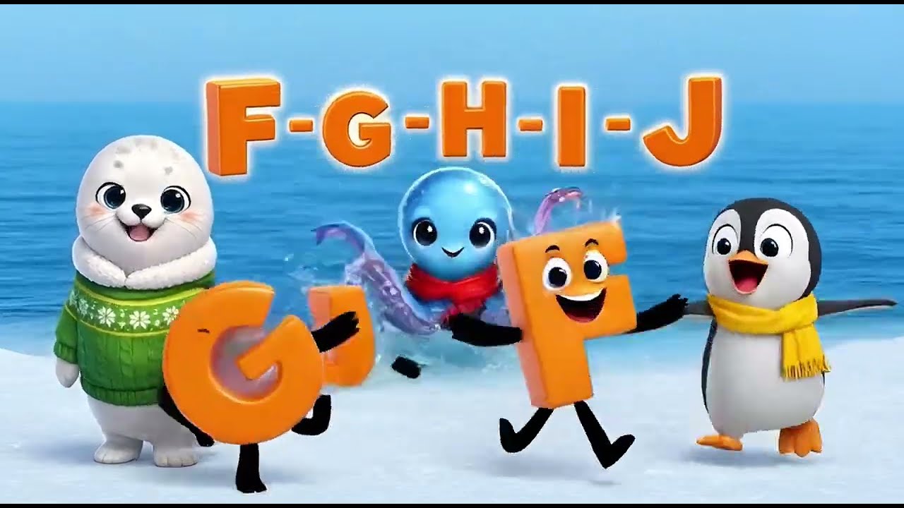 ABC Song | Learn FGHIJ Alphabet for Children | FGHIJ | Kids Songs & Nursery Rhymes | Animal-Penguin
