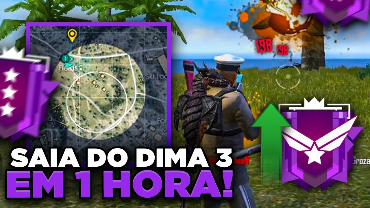 COMO SAIR DO DIMA 3 EM 1 HORA - COMO PEGAR MESTRE NO FREE FIRE - MAX GAMES