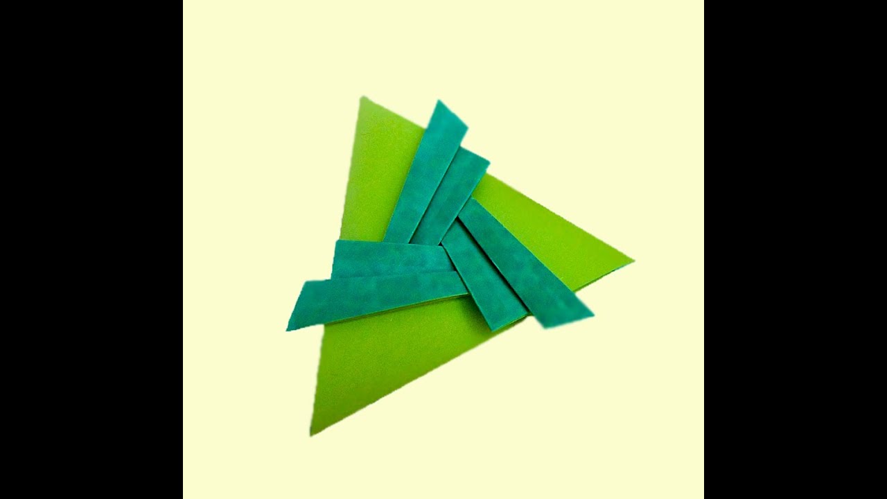 Easy Triangle envelope. Origami Pleated Triangle. Ideas for Valentine's day