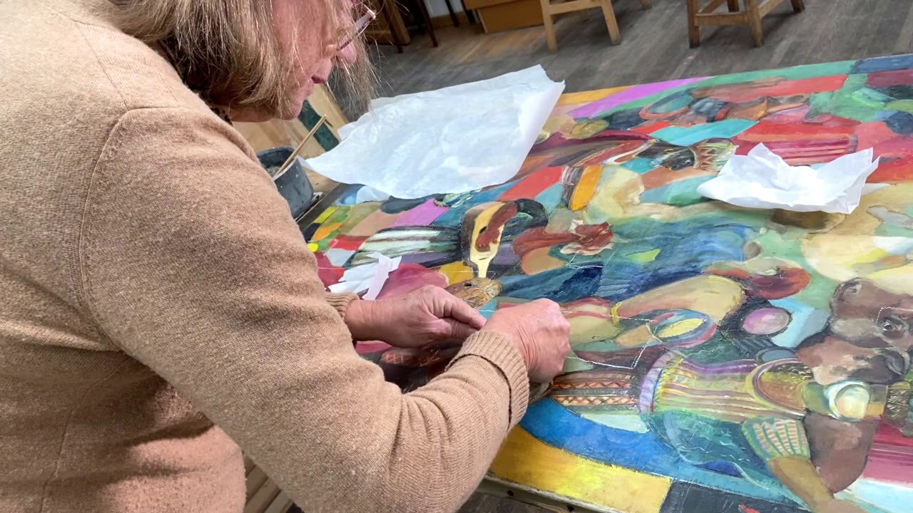 Refixage de la couche picturale - Brigitte Malavoy