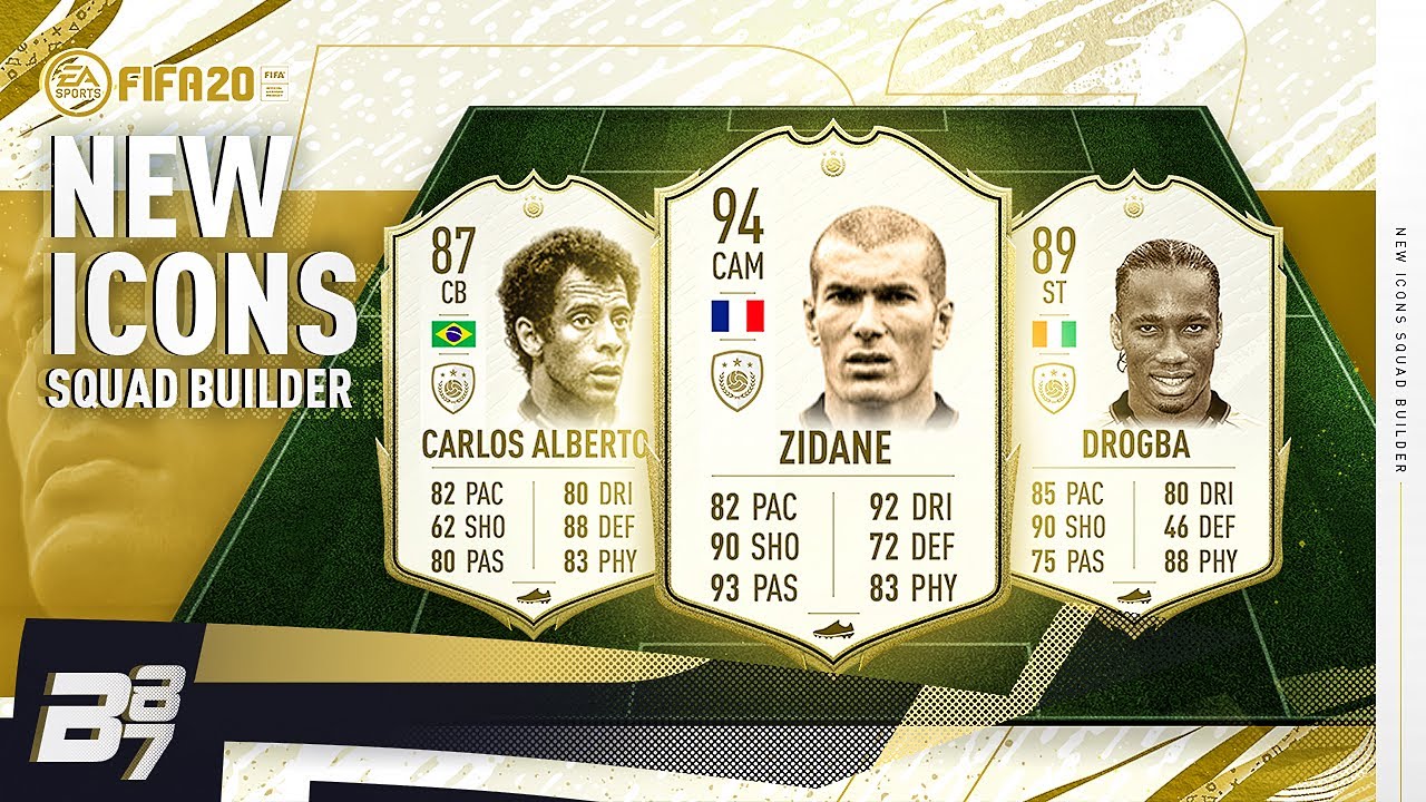 NEW ICONS SQUAD BUILDER! w/ 94 ZIDANE AND 89 DROGBA! | FIFA 20 ULTIMATE TEAM