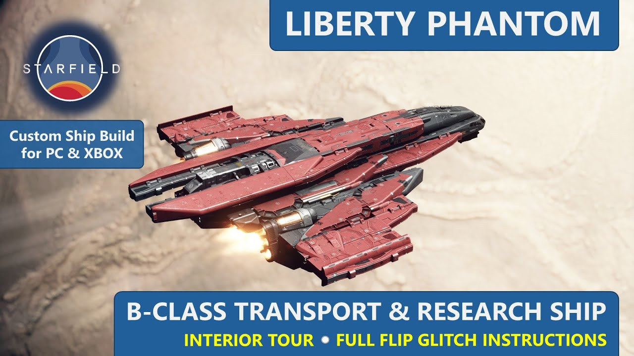 Starfield - Liberty Phantom: Remake of the C1 Spirit from Star Citizen - Parts and Build Guide