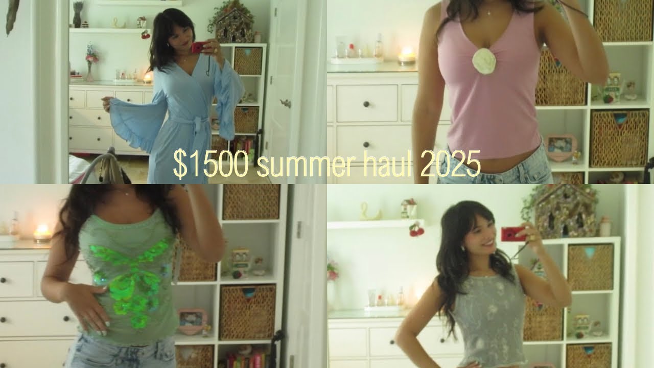 $1500 summer wardrobe try on haul | aritzia, princess polly, djerf avenue, motel rocks