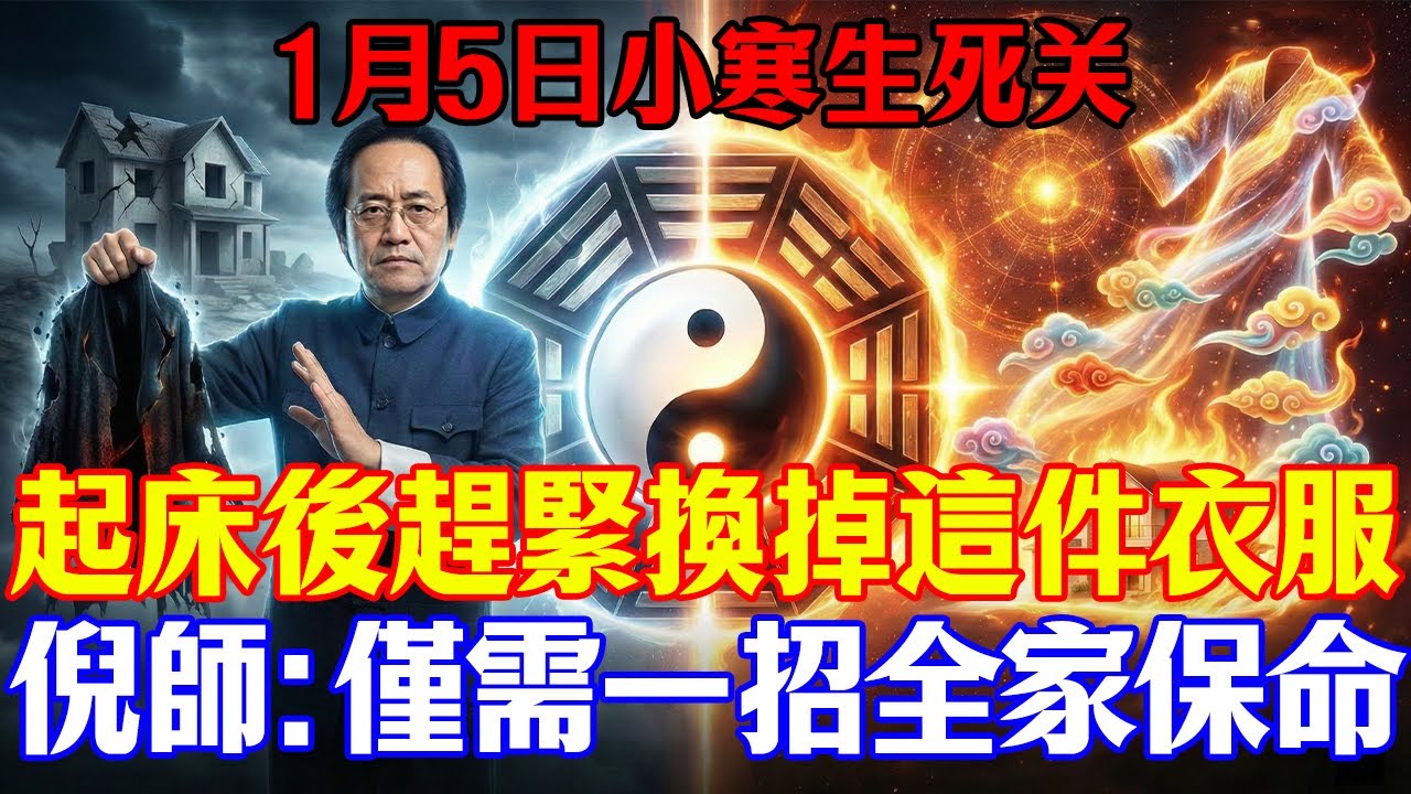 倪師：1月5日小寒生死關！趕緊換掉這件衣服！做對一招全家擋災！#倪海廈&nbsp;#天醫日&nbsp;#中醫養生&nbsp;#火馬年&nbsp;#陽氣&nbsp;#逆天改命&nbsp;#2026運勢